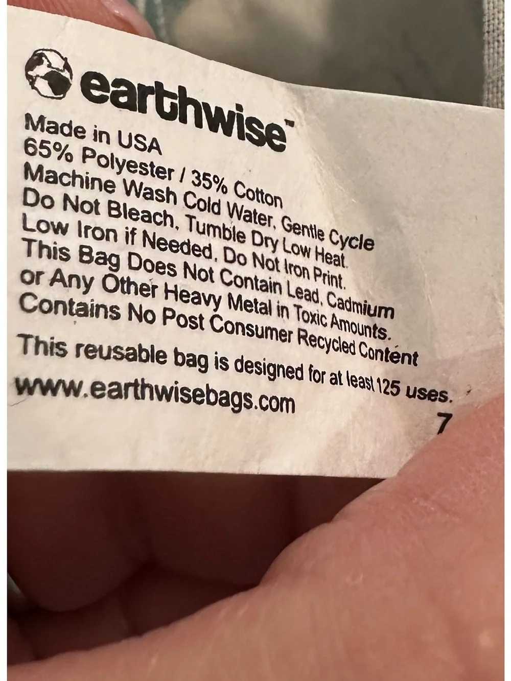 Earthwise vegetables Grocery Market tote bag organic sustainable teal/cream